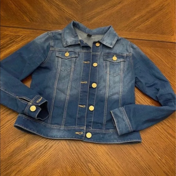 Zara Other - Zara Girls Distressed Stretchy Cotton Blend Classic Jean Jacket Size 13/14